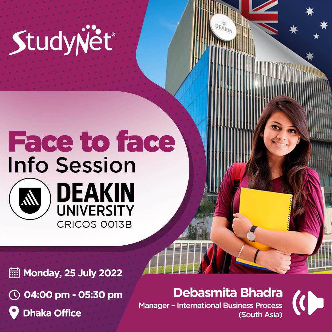 face to face Info Session with Deakin University july